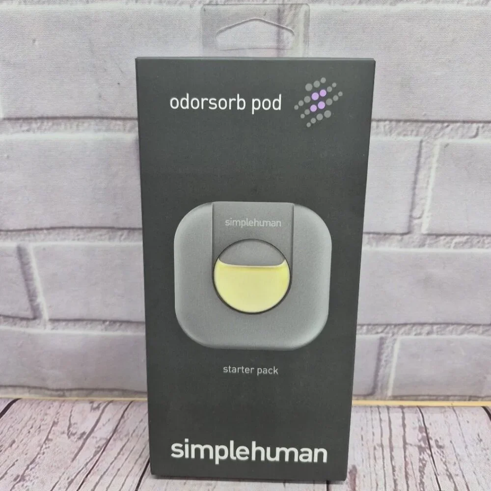 SimpleHuman Odorsorb Pod‎ Starter Pack 1 Holder + 2 Pods Odor Neutralizer Sealed